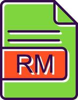rm fichier format rempli conception icône vecteur