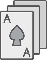 poker ligne rempli lumière icône vecteur