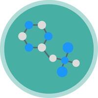 molécules plat multi cercle icône vecteur