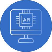 api interface plat bulle icône vecteur