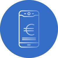 euro mobile Payer plat bulle icône vecteur