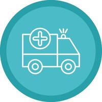 ambulance ligne multi cercle icône vecteur