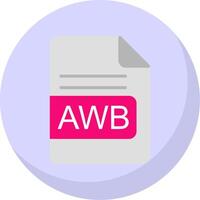 awb fichier format plat bulle icône vecteur