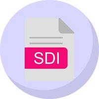sdi fichier format plat bulle icône vecteur