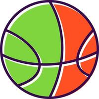 basketball rempli conception icône vecteur