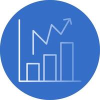 statistique graphique plat bulle icône vecteur