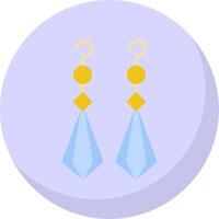 des boucles d'oreilles plat bulle icône vecteur