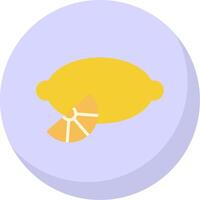 citron plat bulle icône vecteur