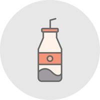 un soda bouteille ligne rempli lumière icône vecteur