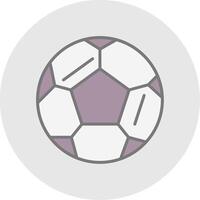 Football ligne rempli lumière icône vecteur