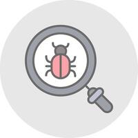 Bugs ligne rempli lumière icône vecteur