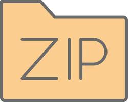 Zip *: français des dossiers ligne rempli lumière icône vecteur