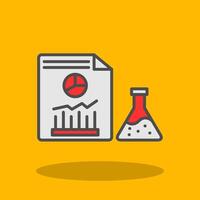 chimique une analyse rempli ombre icône vecteur