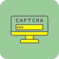 captcha rempli Jaune icône vecteur