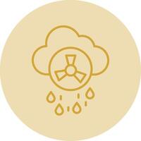 acide pluie ligne Jaune cercle icône vecteur