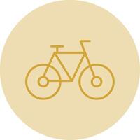 vélo ligne Jaune cercle icône vecteur