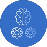 cerveau formation plat bulle icône vecteur