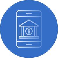 bancaire app plat bulle icône vecteur