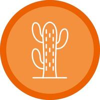 cactus ligne multi cercle icône vecteur