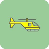hélicoptère rempli Jaune icône vecteur