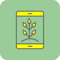 agriculture app rempli Jaune icône vecteur