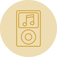 la musique joueur ligne Jaune cercle icône vecteur