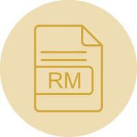 rm fichier format ligne Jaune cercle icône vecteur