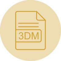 3dm fichier format ligne Jaune cercle icône vecteur