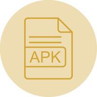 apk fichier format ligne Jaune cercle icône vecteur
