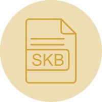 skb fichier format ligne Jaune cercle icône vecteur
