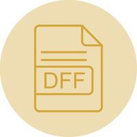 dff fichier format ligne Jaune cercle icône vecteur