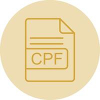 cpf fichier format ligne Jaune cercle icône vecteur