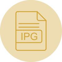 ipg fichier format ligne Jaune cercle icône vecteur