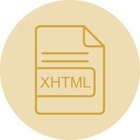 xhtml fichier format ligne Jaune cercle icône vecteur