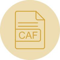 caf fichier format ligne Jaune cercle icône vecteur