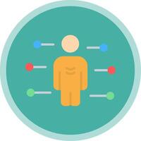 anatomie plat multi cercle icône vecteur