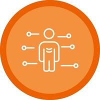 anatomie ligne multi cercle icône vecteur