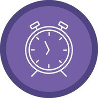 alarme l'horloge ligne multi cercle icône vecteur