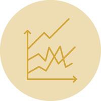 ligne Jaune cercle graphique ligne Jaune cercle icône vecteur