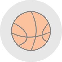 basketball ligne rempli lumière icône vecteur