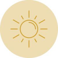 Soleil ligne Jaune cercle icône vecteur
