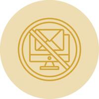 interdit signe ligne Jaune cercle icône vecteur
