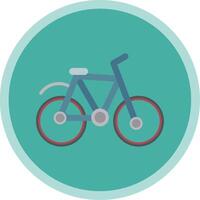 vélo plat multi cercle icône vecteur