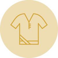 chemise ligne Jaune cercle icône vecteur
