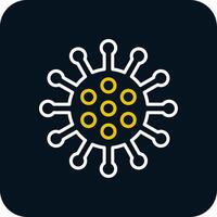 virus ligne rouge cercle icône vecteur