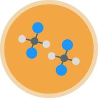 molécules plat multi cercle icône vecteur