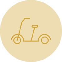 donner un coup scooter ligne Jaune cercle icône vecteur