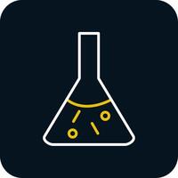 chimie ligne rouge cercle icône vecteur