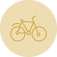 vélo ligne Jaune cercle icône vecteur