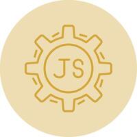 javascript ligne Jaune cercle icône vecteur